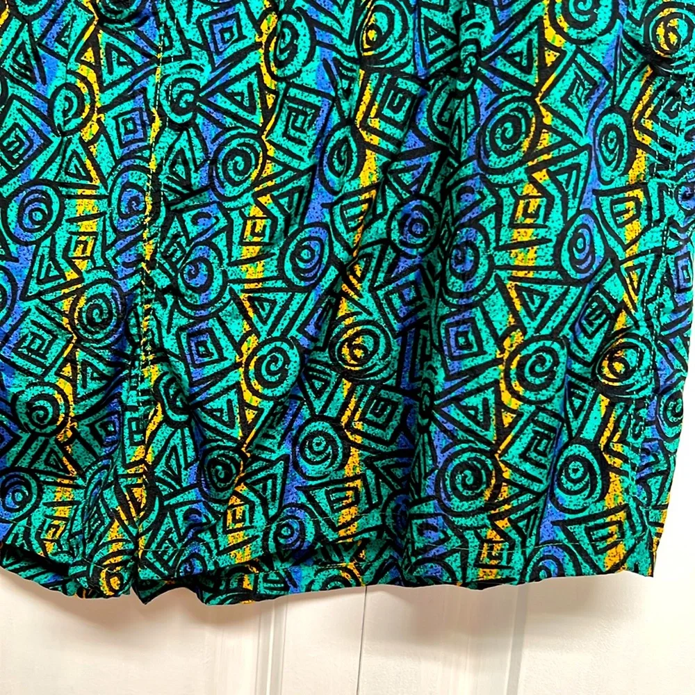 M Sport Multi Color Spiral Print Trunk Swim Shorts Size XL